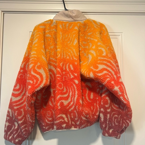 FP Movement by Free People Ombre Sherpa Jacket in Orange, Yellow & Cream - Picture 2 of 4